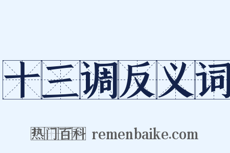 十三调反义词是什么意思的图片